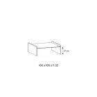 Extra klart glas soffbord med avfasning Made in Italy - Imperativ Viadurini