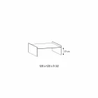 Extra klart glas soffbord med avfasning Made in Italy - Imperativ Viadurini