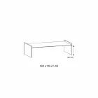 Extra klart glas soffbord med avfasning Made in Italy - Imperativ Viadurini