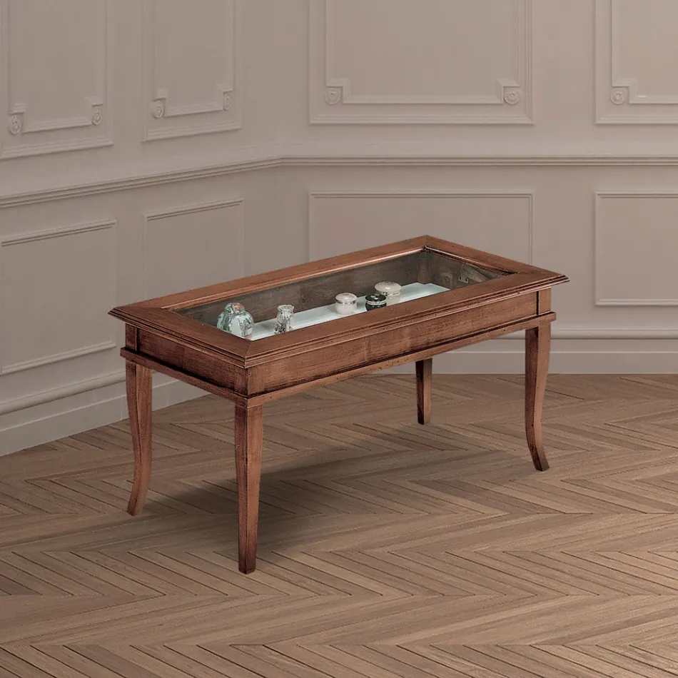 Soffbord i vardagsrum med anslagstavla i glas Tillverkat i Italien - Demetra Viadurini