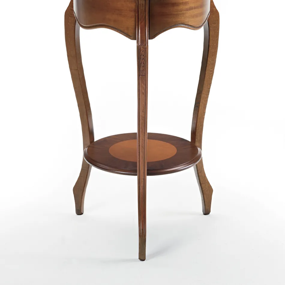 Soffbord i vardagsrummet med patinerad körsbärsinläggning Tillverkat i Italien - Irno Viadurini