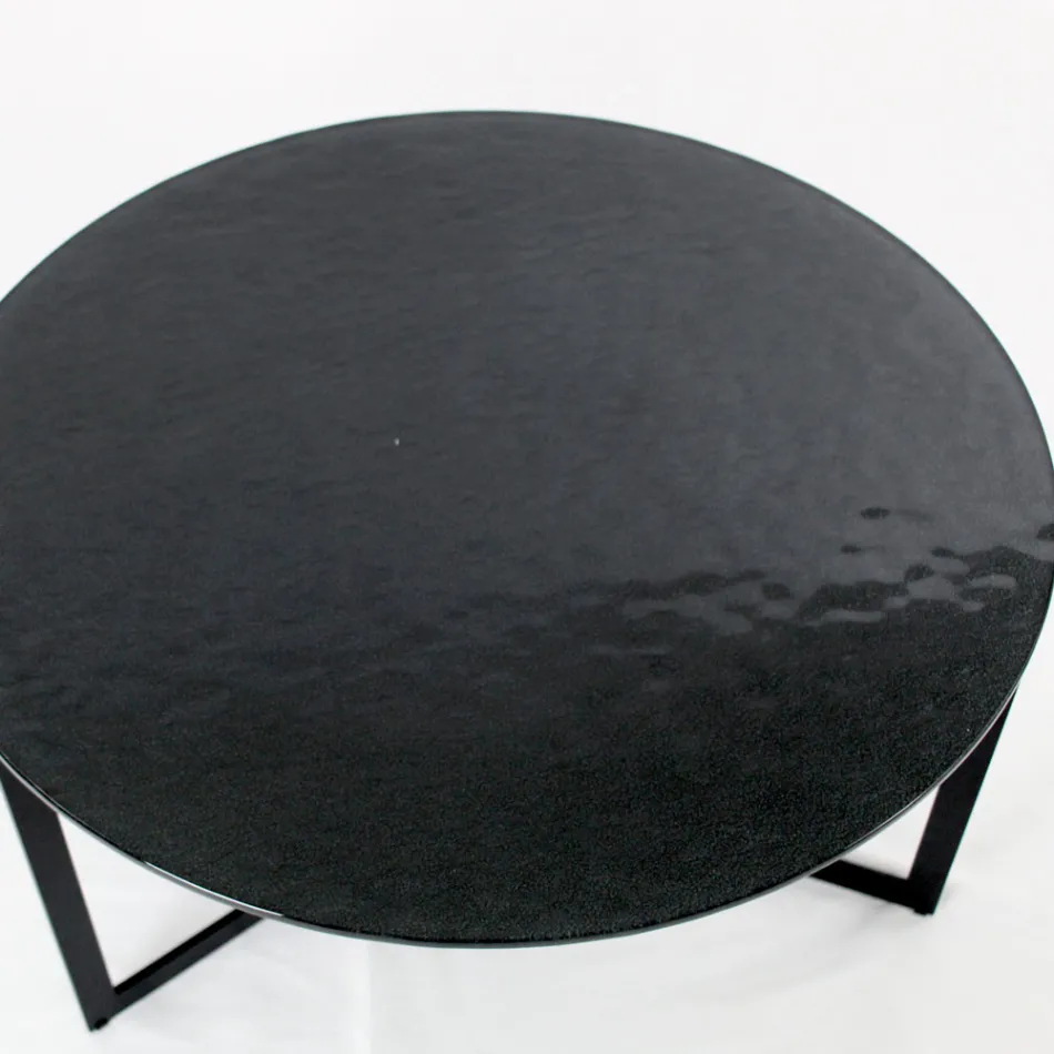 Soffbord i stål och glas Tillverkat i Italien - Aspira Viadurini