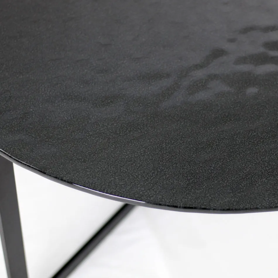 Soffbord i stål och glas Tillverkat i Italien - Aspira Viadurini