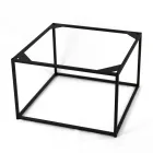 Soffbord i stengods och stål tillverkat i Italien - Birba Viadurini