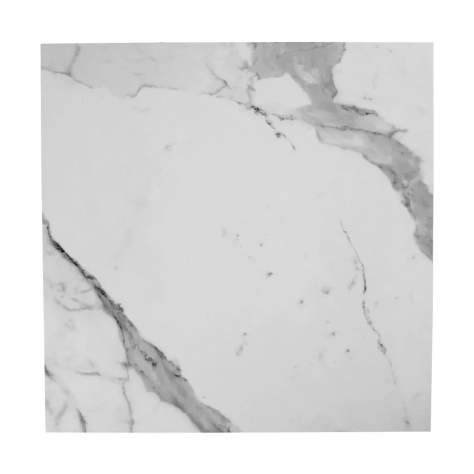 Soffbord i stengods och stål tillverkat i Italien - Birba Viadurini