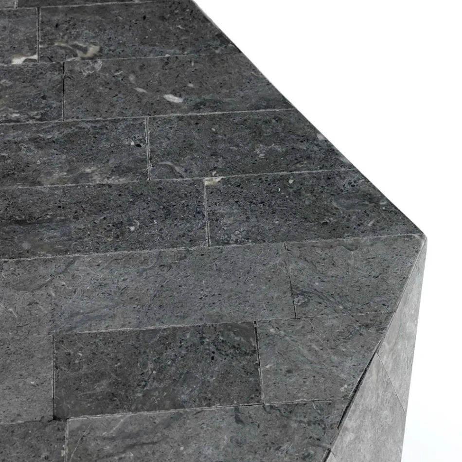 Vardagsrum Soffbord Helt i Fossilsten Olika Finishes - Air Viadurini