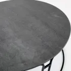 Soffbord rund skiva och underrede Tillverkad i Italien - Tullia Viadurini