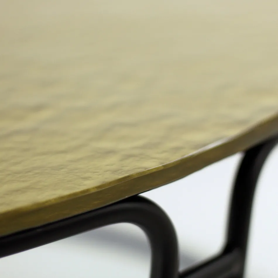 Soffbord med glasskiva och rund bas Tillverkat i Italien - Tullia Viadurini