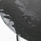 Soffbord med glasskiva och rund bas Tillverkat i Italien - Tullia Viadurini