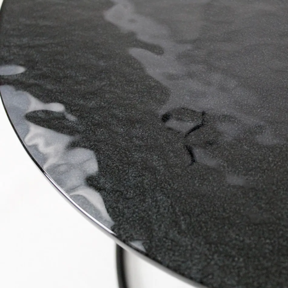 Soffbord med glasskiva och rund bas Tillverkat i Italien - Tullia Viadurini