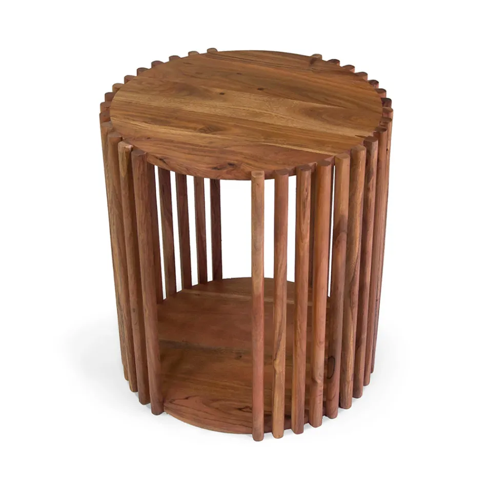 Soffbord tillverkat av akaciaträ - Vortice Viadurini