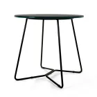 Runt soffbord med porslinsskiva i stengods tillverkat i Italien - Paini Viadurini