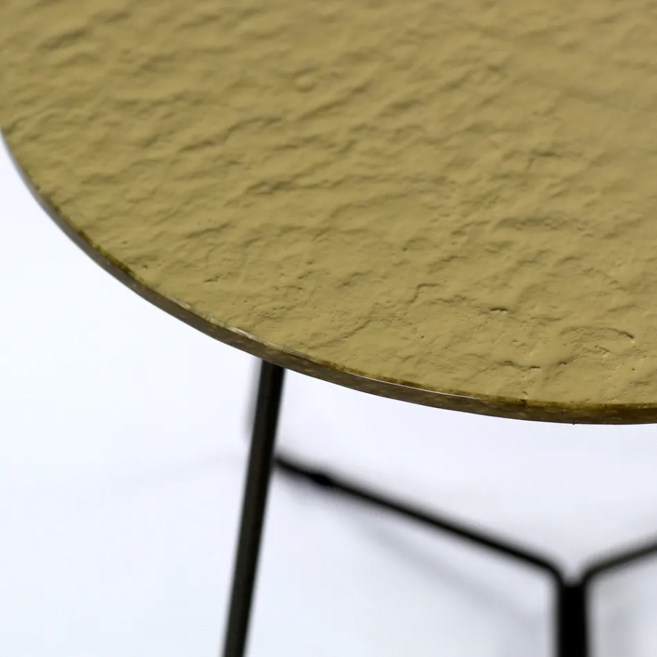 Runt soffbord med glasskiva Tillverkat i Italien - Paini Viadurini