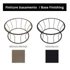 Runt soffbord i stål och glas Tillverkat i Italien - Alisea Viadurini