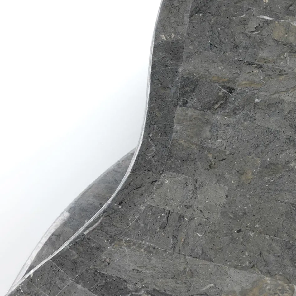 Modern Style Soffbord i Fossil Stone Olika Finishes - Gummi Viadurini