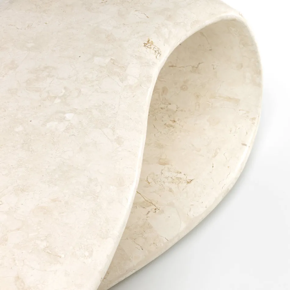 Modern Style Soffbord i Fossil Stone Olika Finishes - Gummi Viadurini