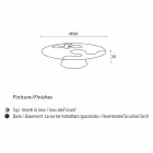 Tabell modern design i lärkträ med stål skär Giglio Viadurini