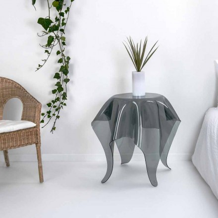 Tabell modern design rökt plexiglas Eight, tillverkad i Italien Viadurini