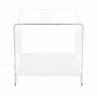 Design plexiglas soffbord med led ljus tillverkat i Italien, Chiusi Viadurini