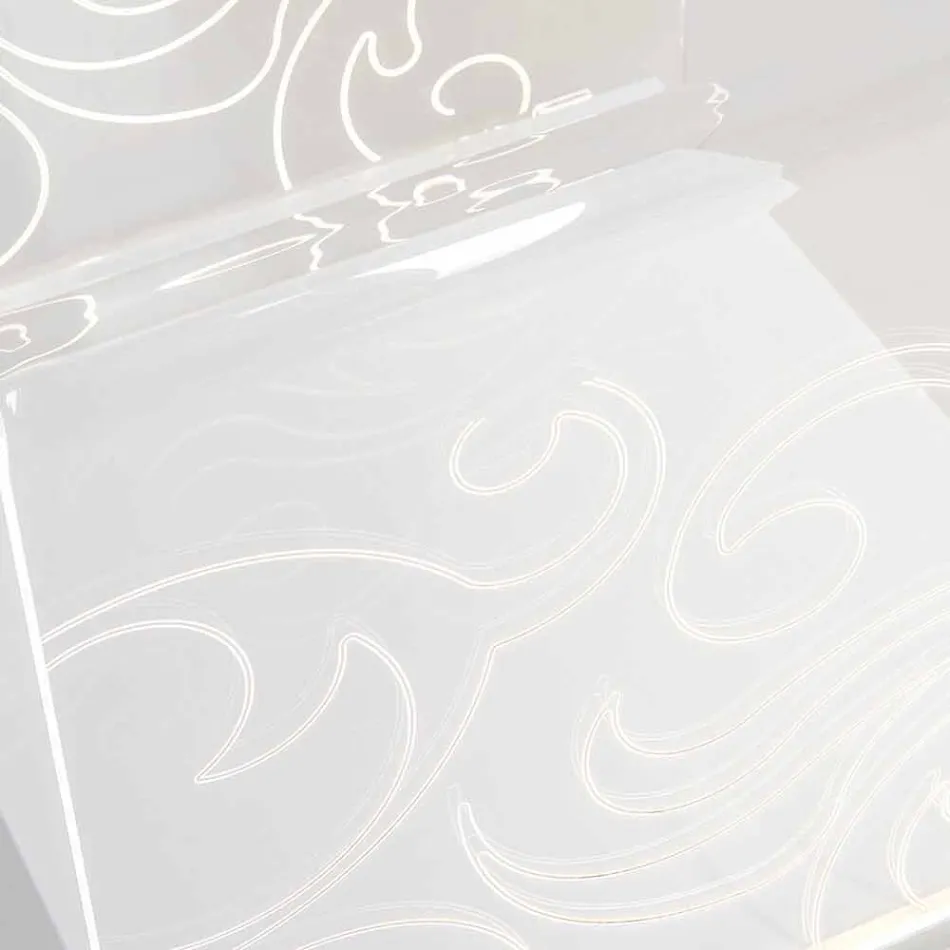 Design plexiglas soffbord med led ljus tillverkat i Italien, Chiusi Viadurini