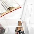 Design plexiglas soffbord med tre hyllor gjorda i Italien, Gosto Viadurini