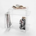 Design plexiglas soffbord med tre hyllor gjorda i Italien, Gosto