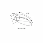 Design soffbord i genomskinligt, rökt och etsat glas tillverkat i Italien - Tac Tac Viadurini