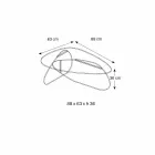 Design soffbord i genomskinligt, rökt och etsat glas tillverkat i Italien - Tac Tac Viadurini