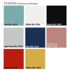 Runt utomhussoffbord i HPL med metallunderrede Tillverkat i Italien - Makino Viadurini