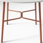 Runt utomhussoffbord i HPL med metallunderrede Tillverkat i Italien - Makino Viadurini