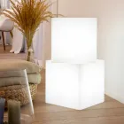 Färgat upplyst soffbord med modern design med val av tillbehör - Dadostar Viadurini