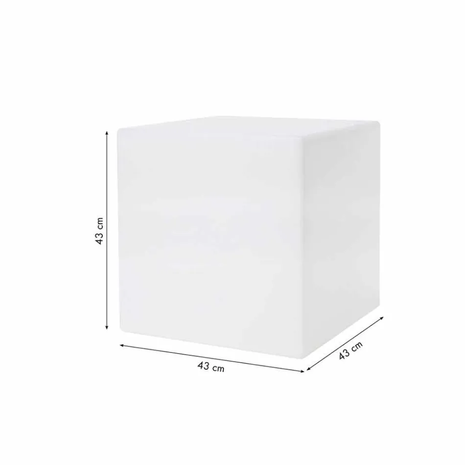 Färgat upplyst soffbord med modern design med val av tillbehör - Dadostar Viadurini