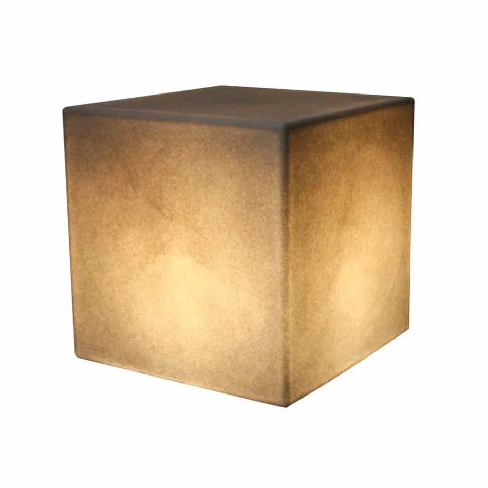 Färgat upplyst soffbord med modern design med val av tillbehör - Dadostar Viadurini