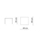 Stapelbart trädgårdssoffbord i galvaniserat stål Tillverkat i Italien - Aberdeen Viadurini