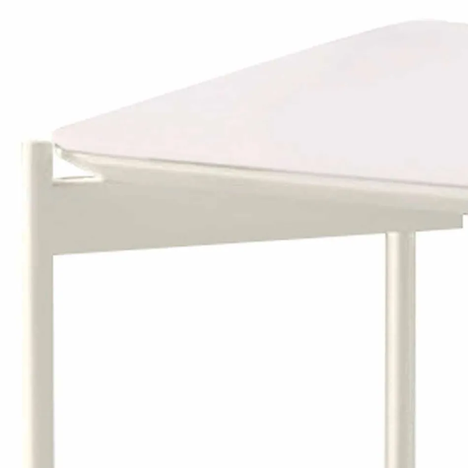 Modern design fyrkantig keramik och metall soffbord - porcupine Viadurini