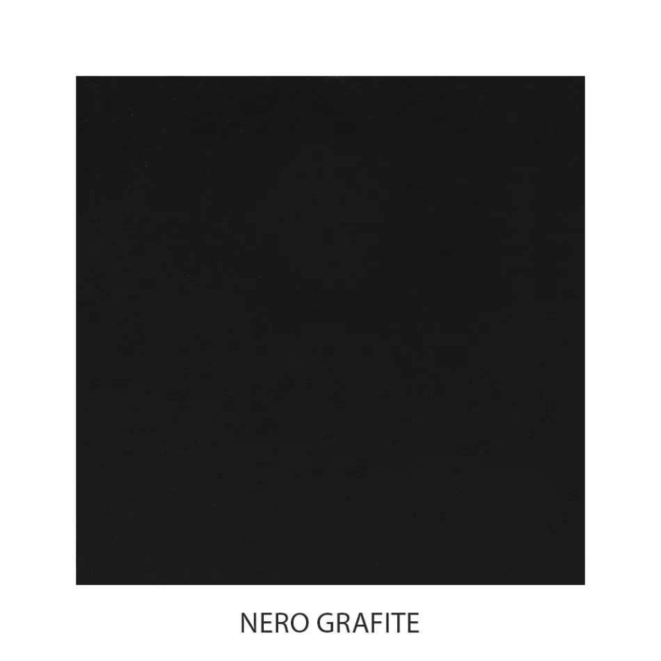 Soffbord i Graphite Black Tubular Iron Tillverkat i Italien - Riga Viadurini