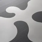 Soffbord i svartlackerat lärkträ med inlägg i satinerat rostfritt stål - Vergine Viadurini