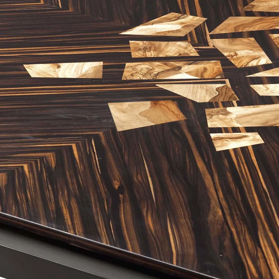 Grilli Zarafa design massivt trä soffbord tillverkat i Italien Viadurini