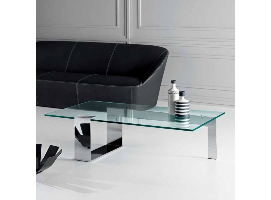 Modern design Extralight glas soffbord gjord i Italien - Scoby Viadurini