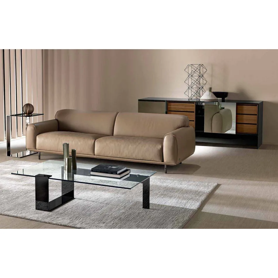 Modern design Extralight glas soffbord gjord i Italien - Scoby Viadurini