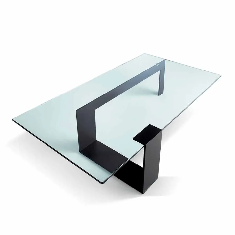 Modern design Extralight glas soffbord gjord i Italien - Scoby Viadurini