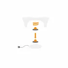 Ljus soffbord med mousserande vinflaska, utomhus- eller inomhusdesign - Lily av Myyour Viadurini