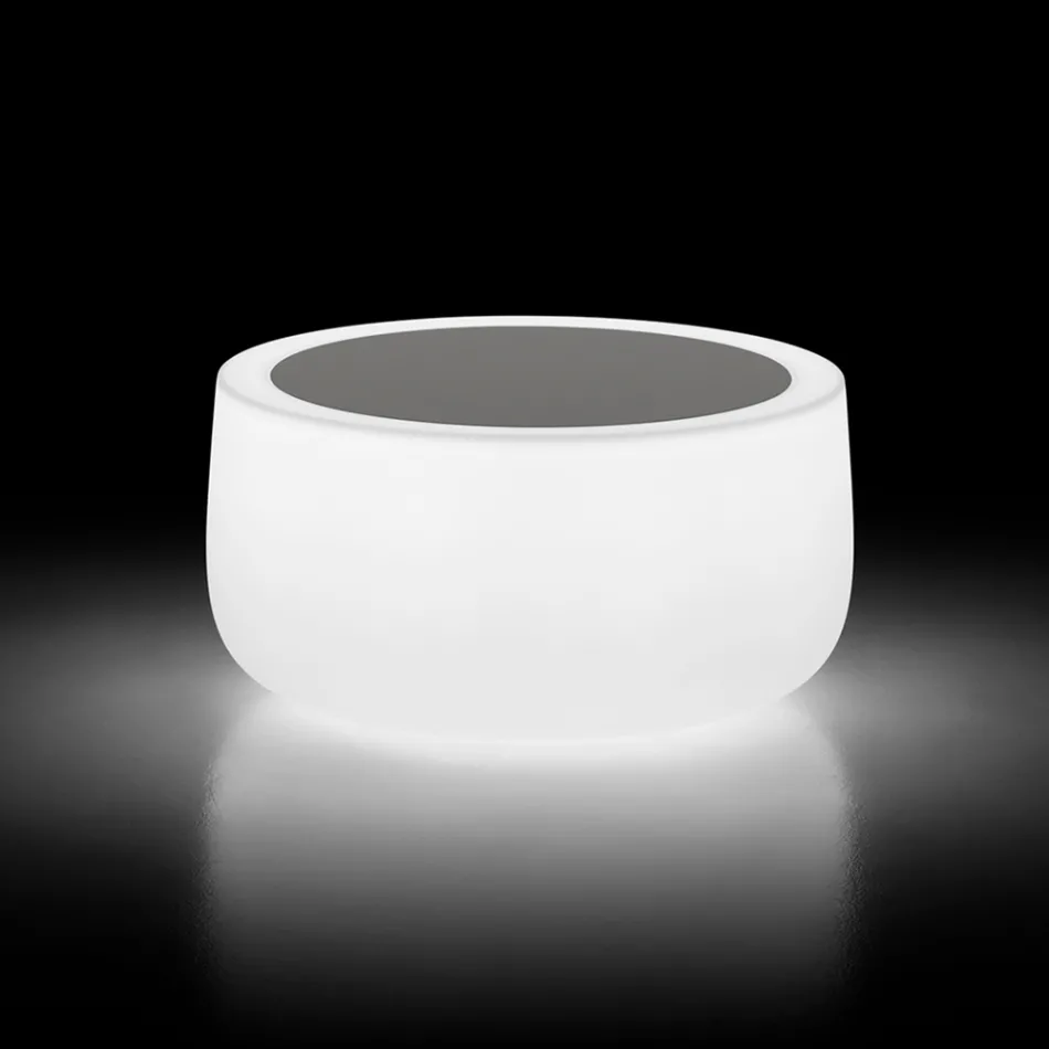 Lysande soffbord utomhus med LED-ljus och Hpl-skiva Tillverkat i Italien - Belida Viadurini