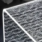 Transparent Akryl Led Lysande Soffbord Lasergraverad Dekor - Robiola Viadurini