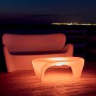 RGB Luminous Coffee Table för utomhus- eller inomhusdesign i plast - Lily av Myyour Viadurini