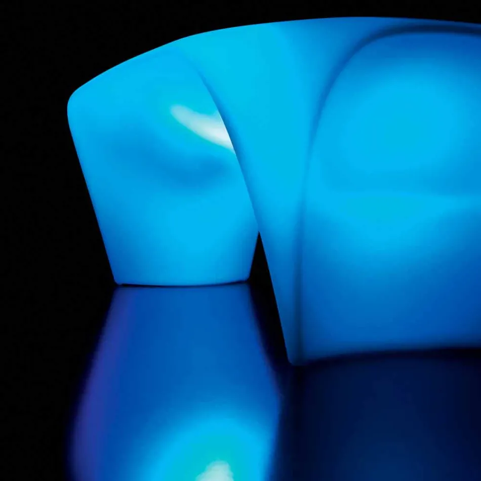 RGB Luminous Coffee Table för utomhus- eller inomhusdesign i plast - Lily av Myyour Viadurini