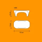 RGB Luminous Coffee Table för utomhus- eller inomhusdesign i plast - Lily av Myyour Viadurini