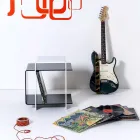 Modern bord med 3 hyllor svart och vitt Gosto gjort i Italien Viadurini