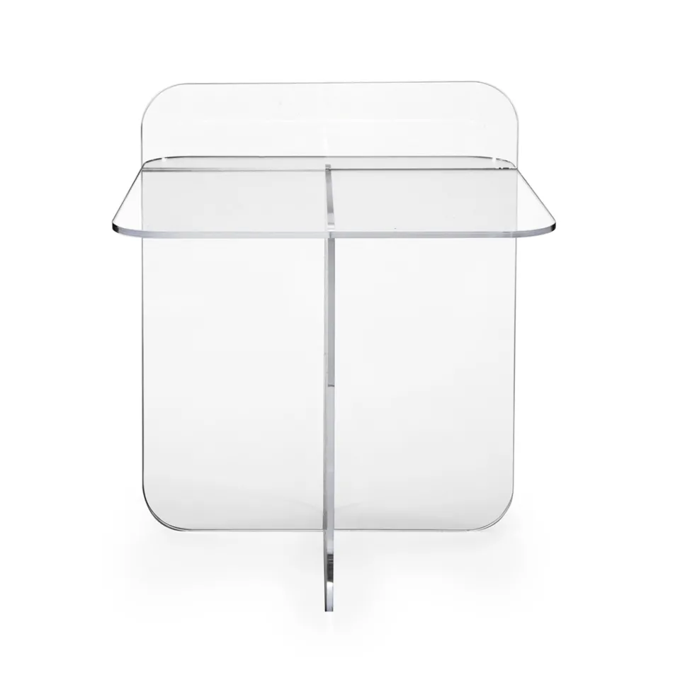 Modernt soffbord i plexiglas i vardagsrum tillverkat i Italien - Ariel Viadurini