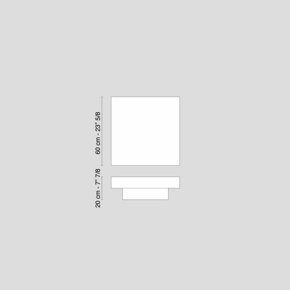 Samtida träbord täckt med metakrylat Loft Cadeau Viadurini